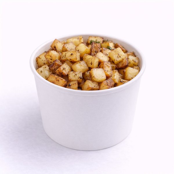 Side of seasoned roasted potatoes at Kesos Tacos Austin